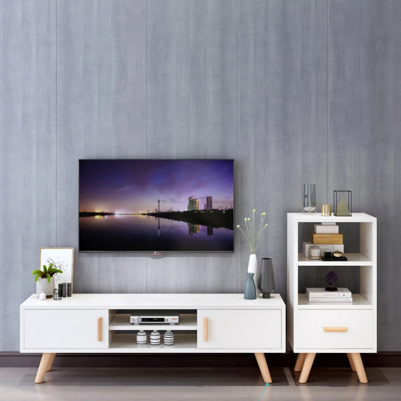 Nordic TV cabinet, coffee table combination, minimalist small unit, luxury, and simple floor cabinet for household living room