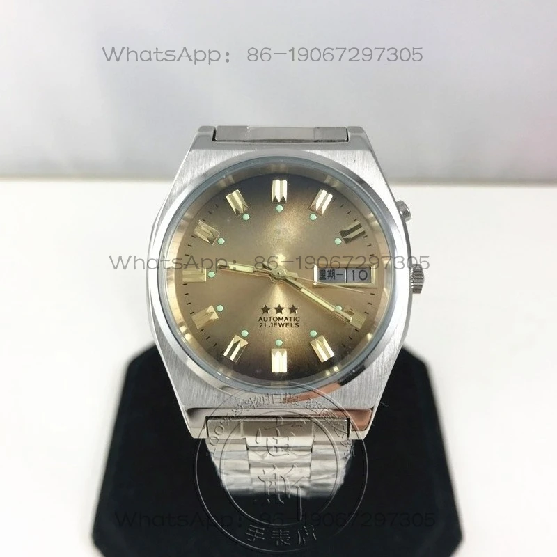 2026 جديد للجنسين المشرق ساعة ميكانيكية حزام الصلب للطي المشبك وظيفة كاملة سلسلة ساعات التوقيت العالمي 35 مللي متر #5