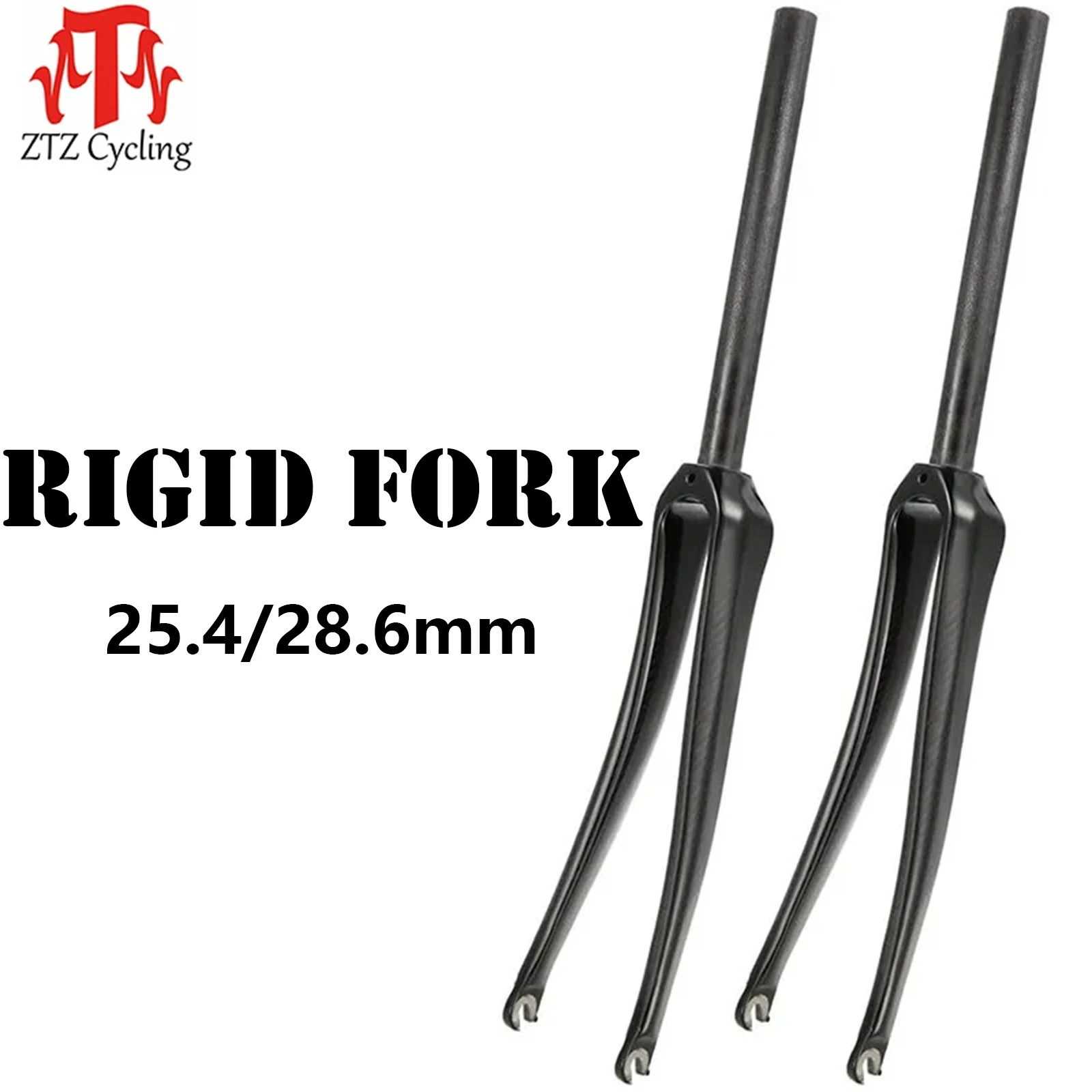 

ZTZ 28.6mm 700C Ultralight Full Carbon Fiber Road Bike Rigid Fork, Bicycle Front Fork，Cycling Fixed Gear Bicycle Fork Fix