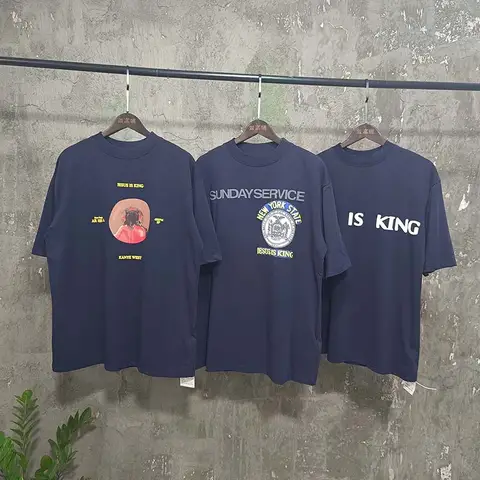 2026 Best Version 1:1 Kanye West SUNDAY SERVICE Foam Printing Women Men T shirt tees Simplicity Men Casual Cotton Top Summer