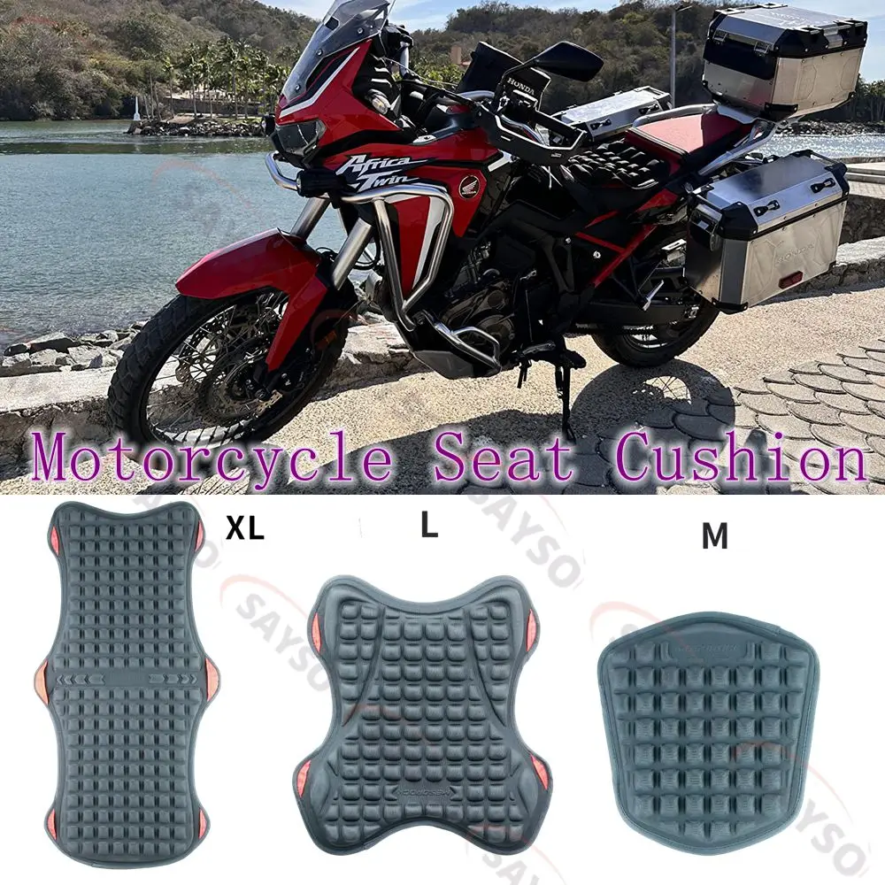 Cuscino per sedile moto, cuscino per sedile in gel per moto con coprisedile traspirante ammortizzante a nido d'ape 3D