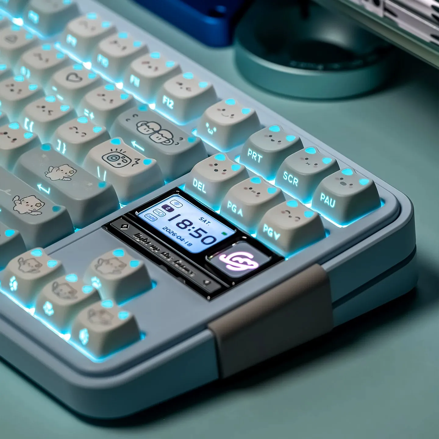 

113 Keys Cute Kitten Keycaps Side carving Translucent keycaps MAO Profile Double Shot PBT PC keycap For Mechanical Keyboard