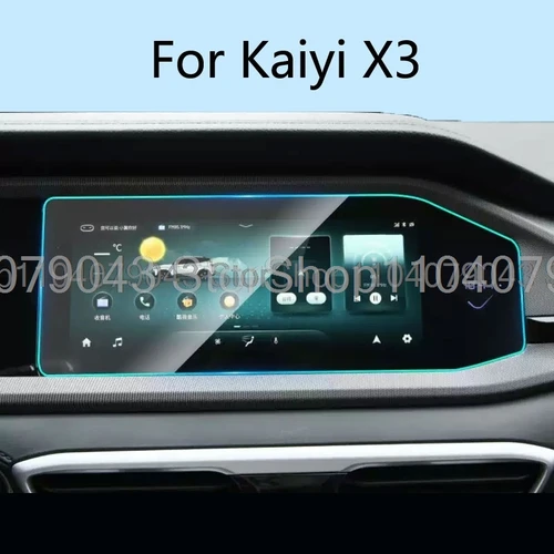 Imagen 1 del producto Protector de pantalla de vidrio templado para Kaiyi X3 2020-2024, 10,25 pulgadas, radio de infotainment para coche, navegación GPS, película antiarañazos