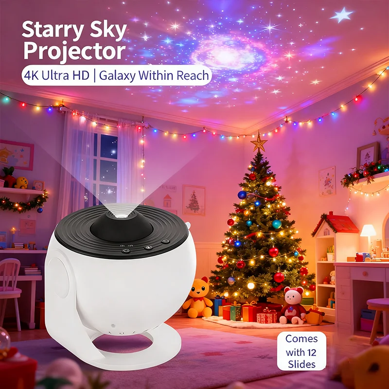 حار بيع السماء المرصعة بالنجوم القبة السماوية مصباح 360 °   جهاز عرض ضوئي ليلي من جالاكسي لتزيين غرفة الأطفال هدية عيد الحب