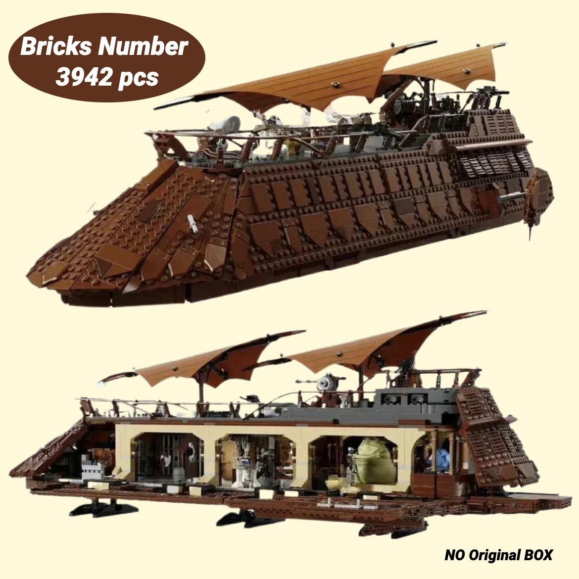2025 NEUE Battle Jabba Sail Barge 3942 stücke Puzzle Ziegel Montage Spielzeug für Erwachsene kinder