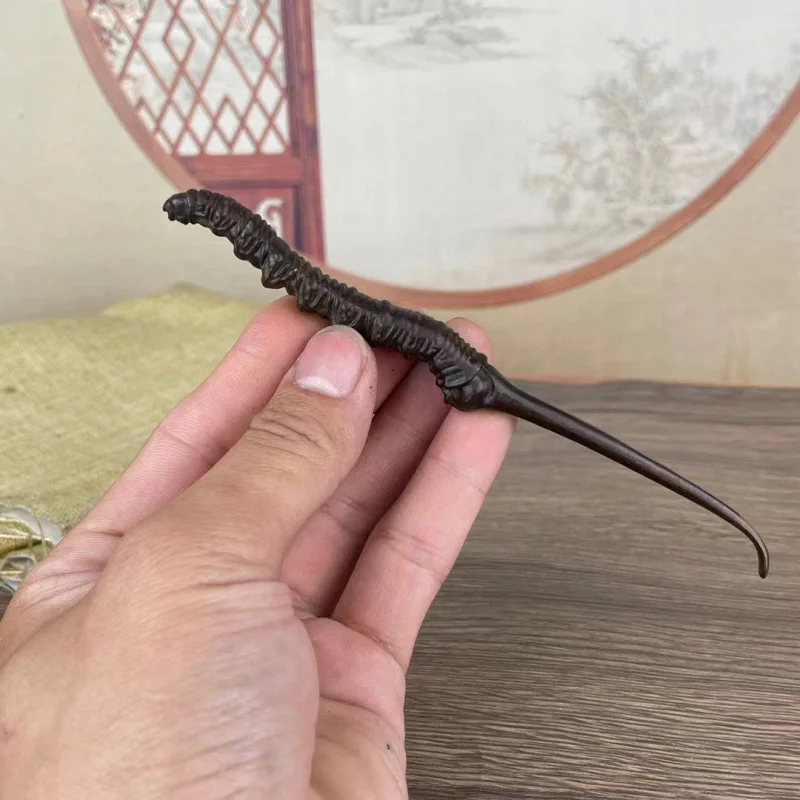 

Antique Style Su Gong Solid Cordyceps Imitation Copper Tea Needle Tea Pet Tea Play Nurturable Retro Japanese Style Insect Pen Ho