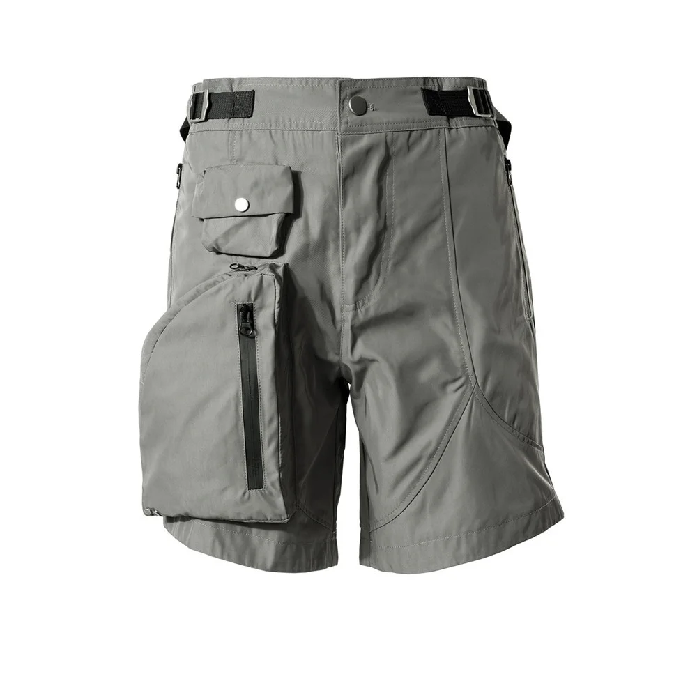 OKONKWO Soft Canvas Multi Bag Work Shorts European Vintage Split Mid Pants Outdoor Trekking Camping Walking Tooling Overalls image 6