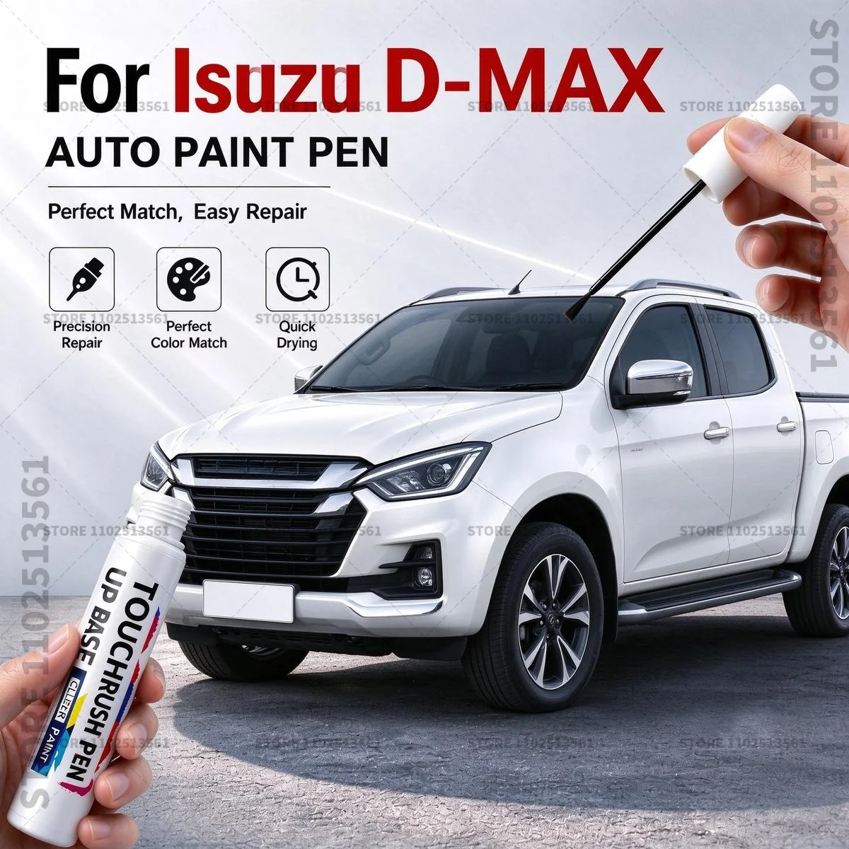 Car Scratch Remover Paint Pen Touch Up Marker for Auto Body Repair Door Bumper Fender Accessories For Isuzu D-MAX Black White