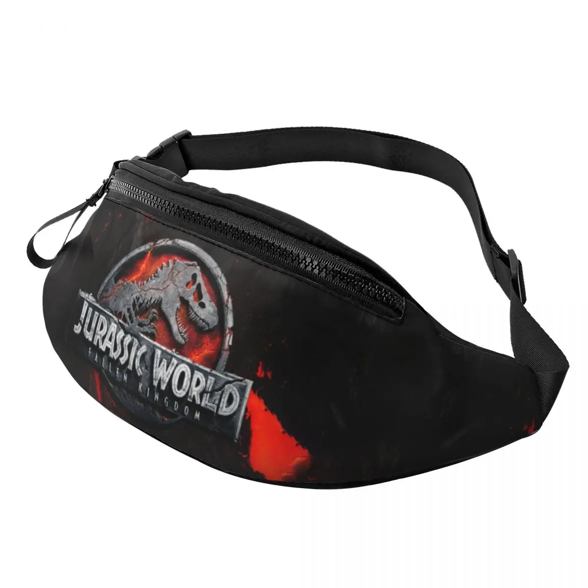 Gepersonaliseerde Jurassic Park Fanny Pack Voor Vrouwen Mannen Mode Sci Fi Dinosaurus Crossbody Heuptas Reizen Telefoon Geld Zakje