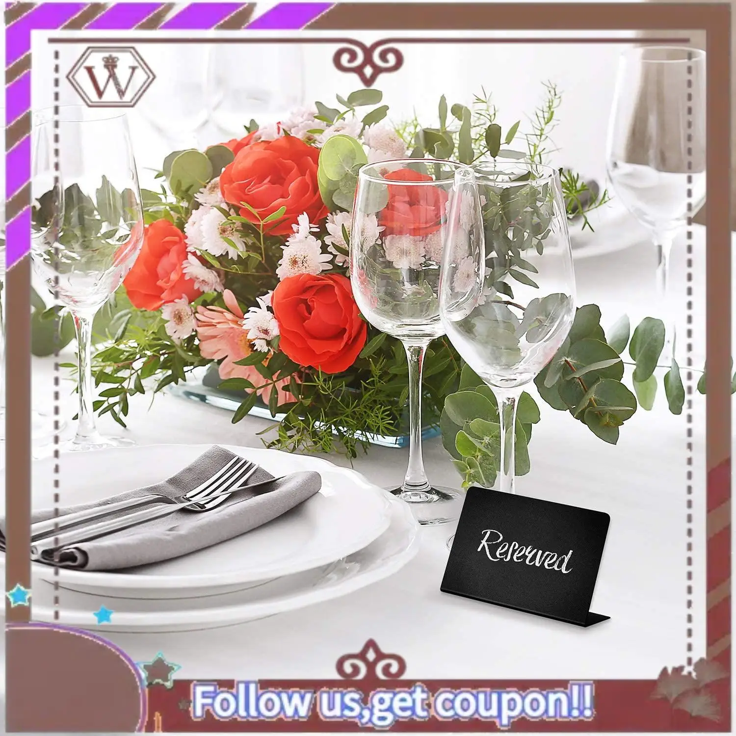 ABBG-10 حزمة علامات السبورة الصغيرة 10X7.5 سنتيمتر علامة السبورة الصغيرة علامات السبورة الصغيرة لعلامات بوفيه السبورة الغذائية