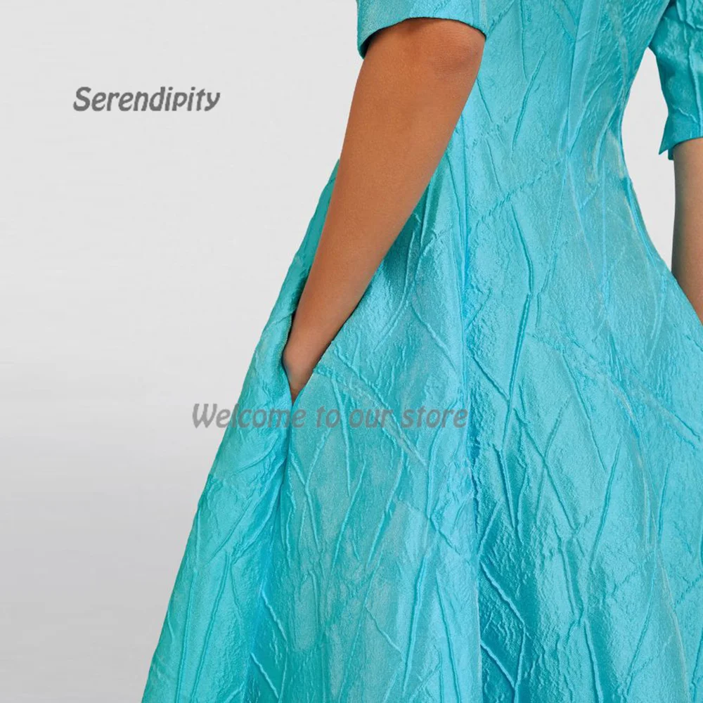 Serendipity Evening Dress فساتين سهرة A-Line Elegant O-Neck Ankle-Length Long Cocktail Party Prom Gown For Sexy Women 2024