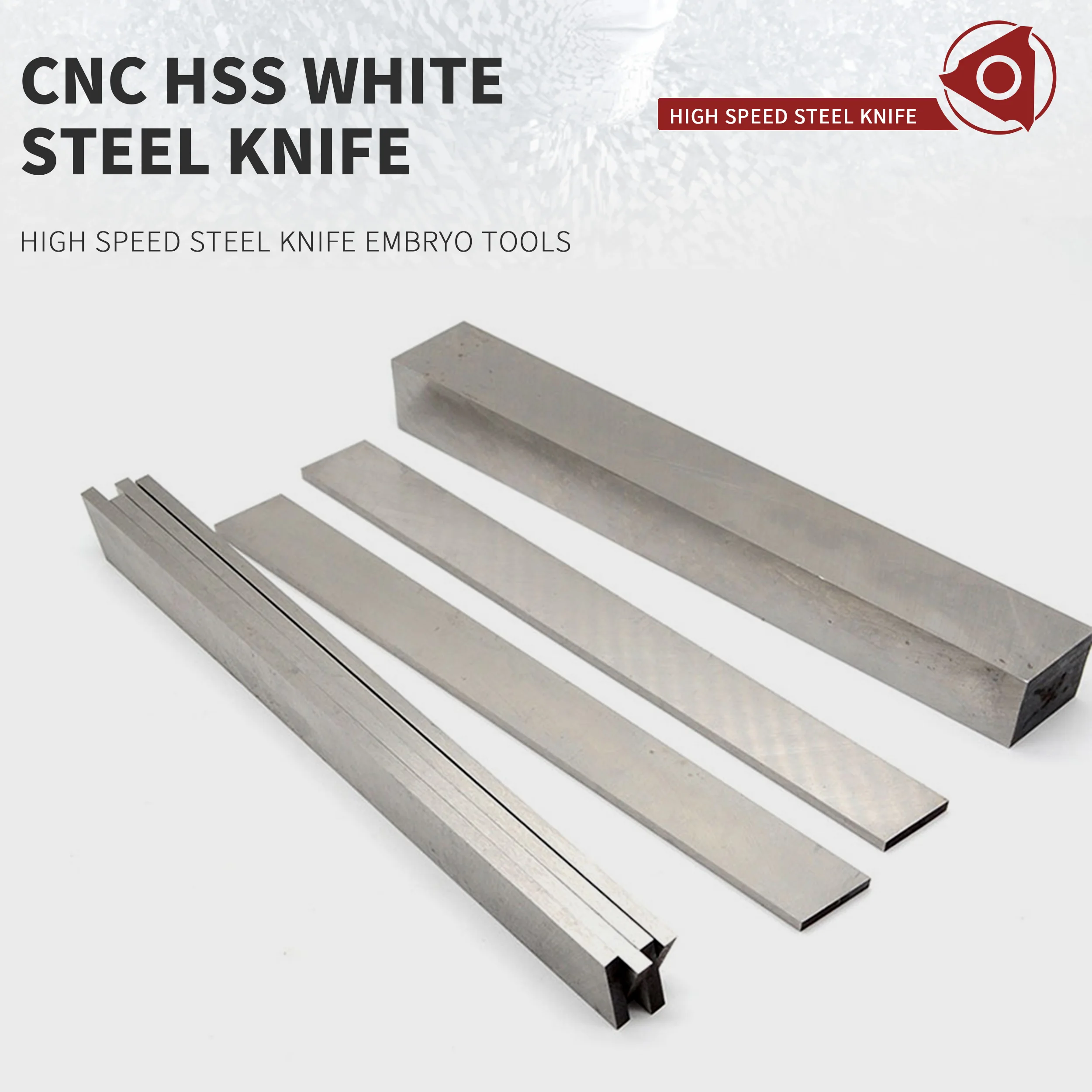 Thickness 10mm width 12mm/14mm/16mm/18/20/25/30mm/35/40/45mm/50/60 Length 200mm HSS High Quality White Steel Knife E.g 10x25x200