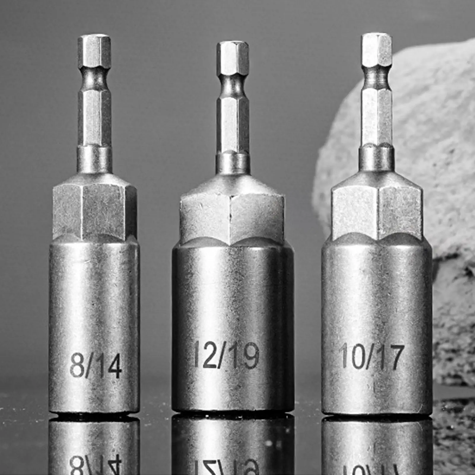 Hexagon Drill Bit Socket Set Hex Head Socket Set For Drill 3 Pieces Repairing Hand Power Tool Accessories For Automotive Repair