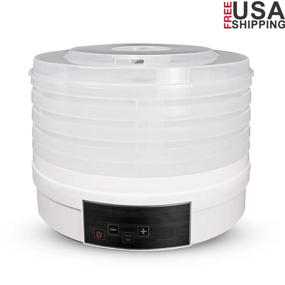 5-Tier Digital Food Dehydrator with 350W Power Adjustable Temperature 95-158F BPA-Free Trays Efficient Even Drying Snacks Herbs