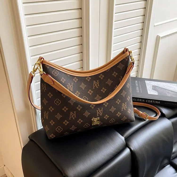 Trendy Vintage Leather Diaper Bag For Women Designer Large Capacity Tote Minimalist Elegant Luxury Casual Shoulder Bag - view 2