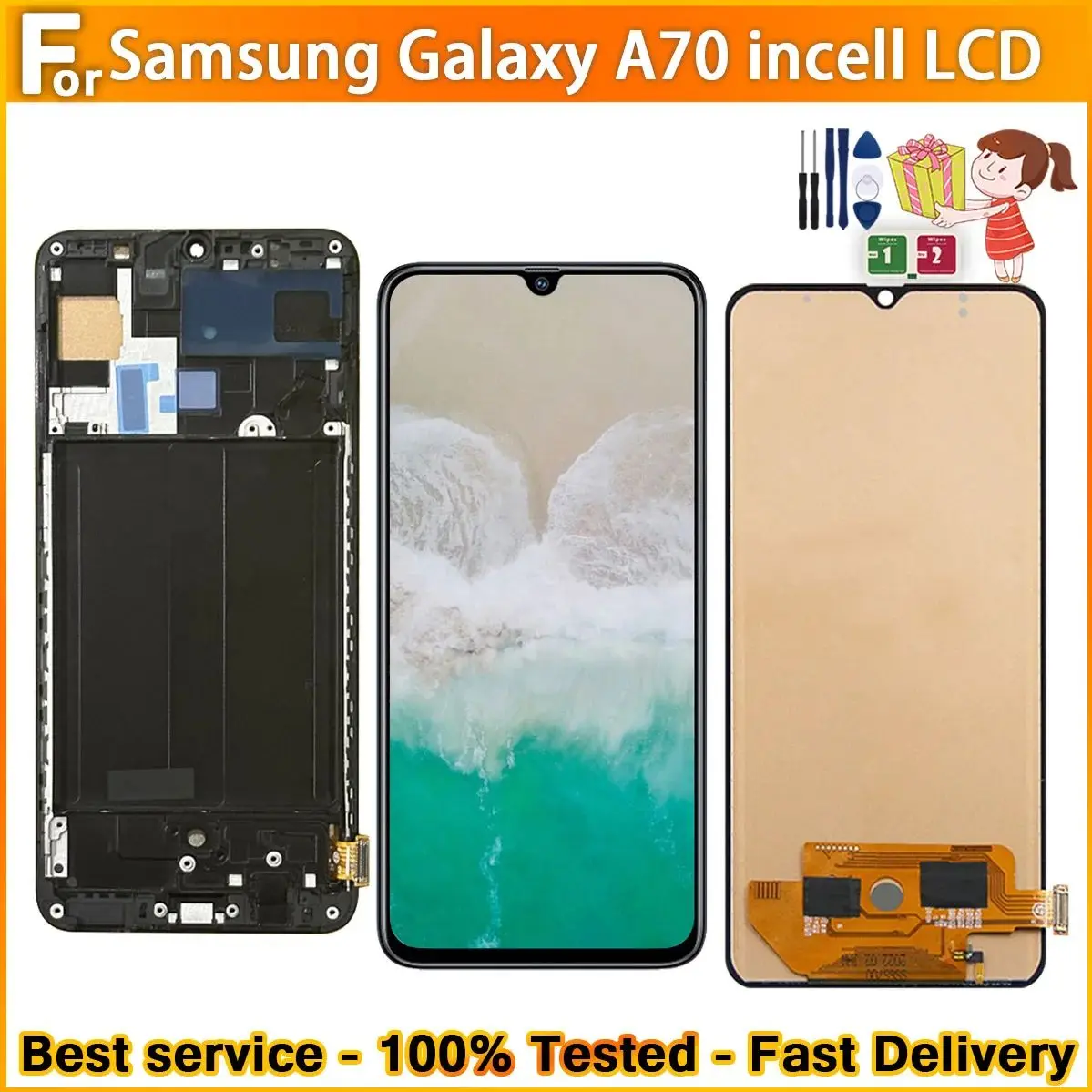 TFT For Samsung A70 2019 A705 A705F A705DS LCD Display Touch Screen Digitizer Assembly For Samsung A70 lcd Replacement Parts