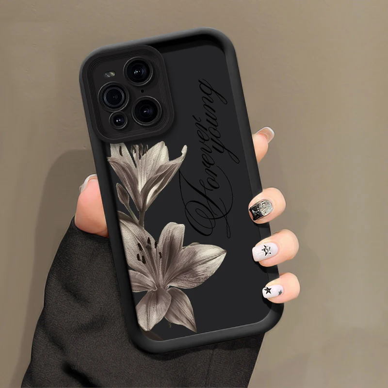 Soft Silicone Phone Case For Motorola Moto G100 E40 E32 E14 E13 G05 G85 G14 G06 G56 G86 Lily Flower Pattern Shockproof Cover view 4