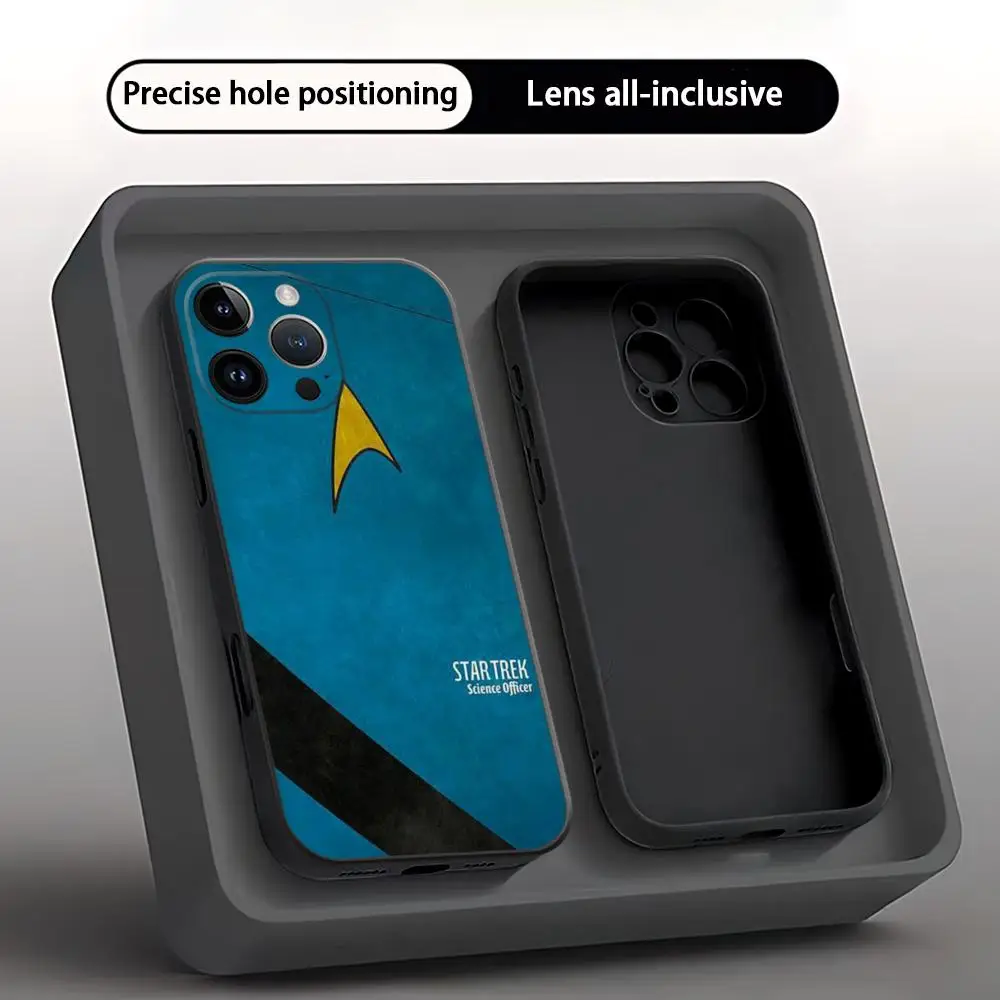 star trek ships Phone Case For iPhone 16 16e 15 14 13 12 11 XS XR Plus Mini Pro Max Soft black Shockproof Cover