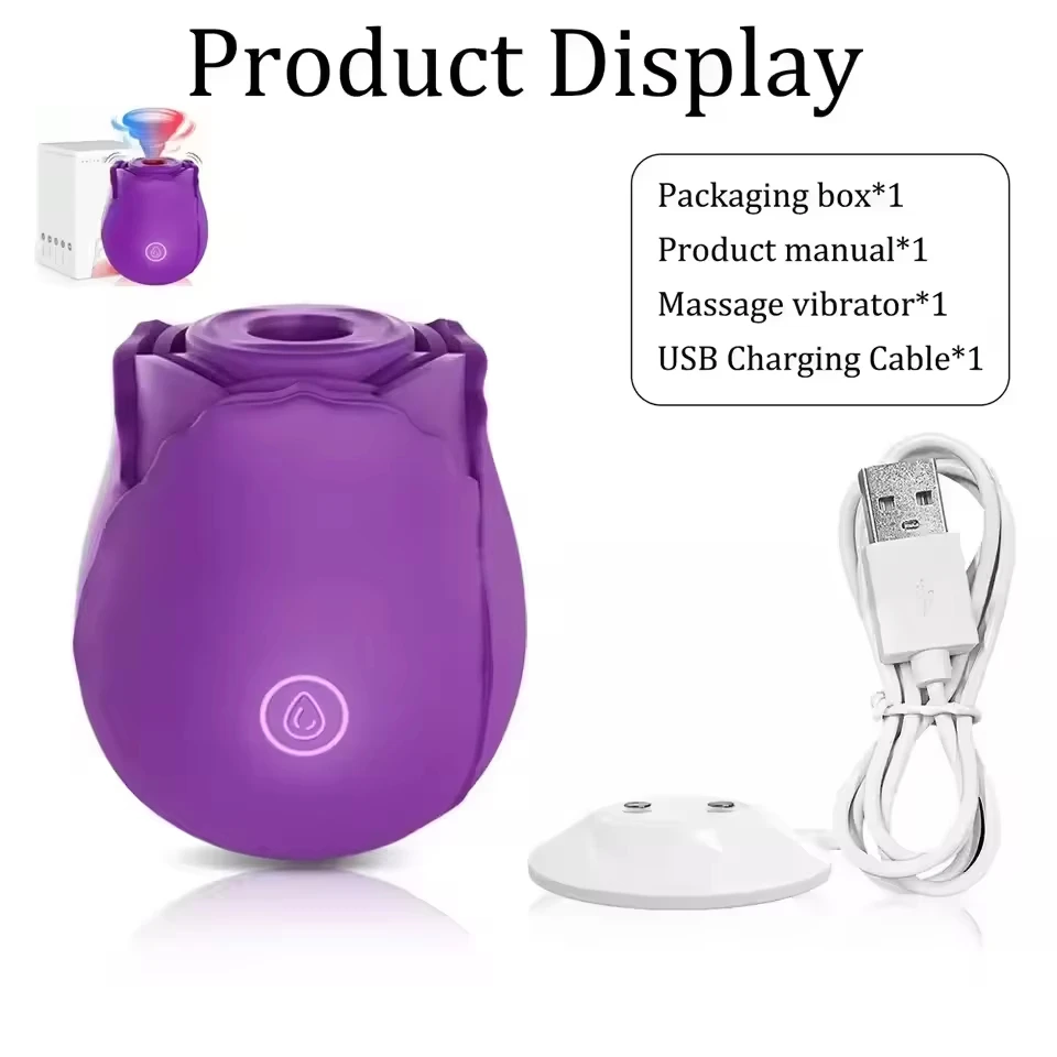 Powerful Clitoral Sucking Dildo Vibrator for Women Rose Clitoris Nipple Stimulator G Spot Vagina Massager Adult Sex Toys view 6