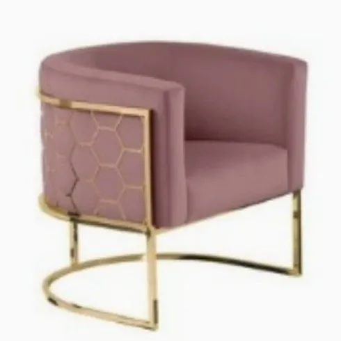 Silla de ocio, sofá, silla, acero inoxidable, lujo ligero, hotel, modelo