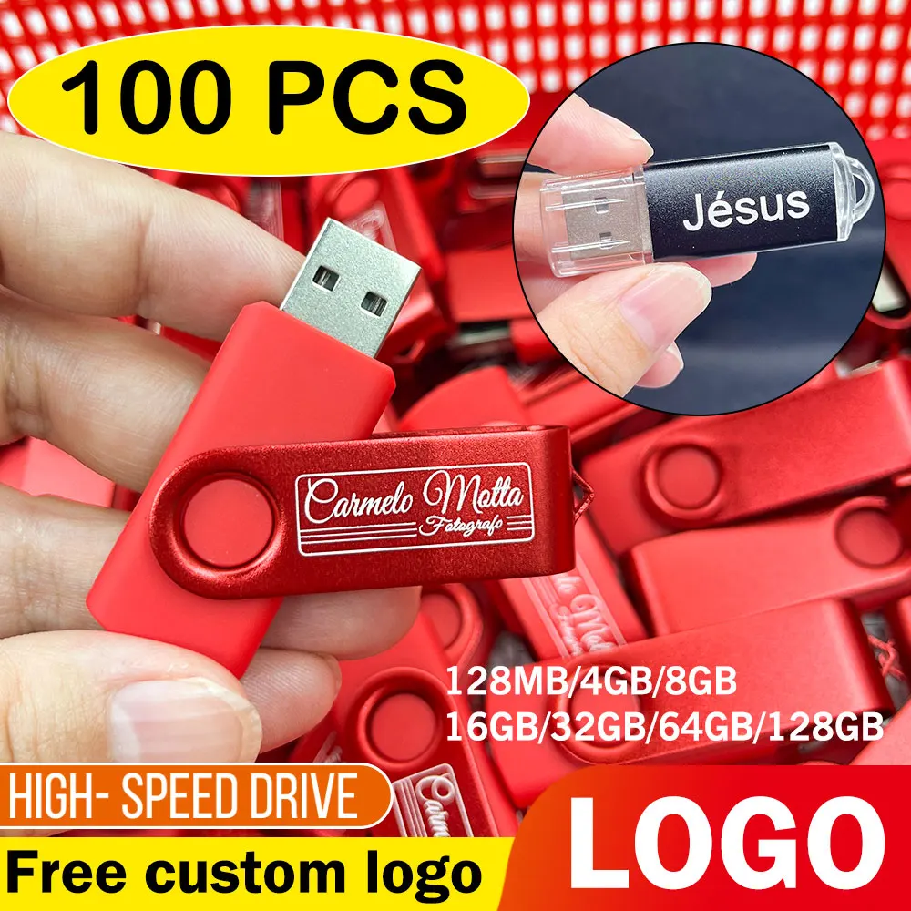 100Pcs Lot USB 2.0 Flash Drive Pendrive 1GB 2GB 4GB Pen Drive 8GB 16GB Memory Stick 32GB 50Pcs USB Stick 64GB Flash
