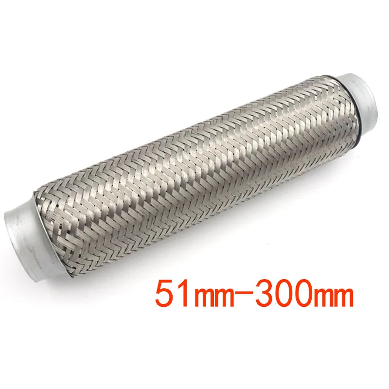 자동차 배기 튜브 텔레스코픽 유연한 연결 브레이드 벨로우즈 스틸 머플러 파이프 커넥터, 용접 범용, 51mm-300mm