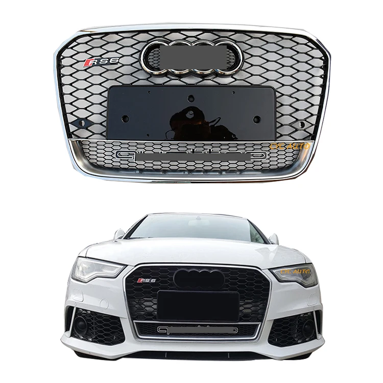 Auto parts A6 C7 upgrade RS6 style grille for audis A6 radiator front grille 2013 2014 2015