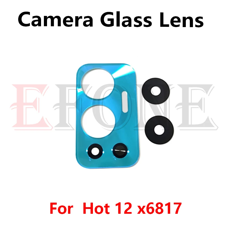 リアカメラガラスレンズ,スペアパーツ,Infinix hot 12, 12i pro play,nfc,x6817,x6816,x6816d,x665b,x668c