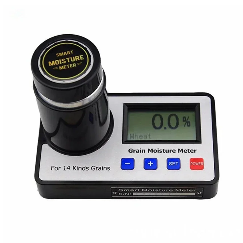 Grain Moisture Meter for 14 Kinds Grains Smart Moisture Tester Digital Display Coffee Cocoa Beans Wheat Corn Moisture Analyzer