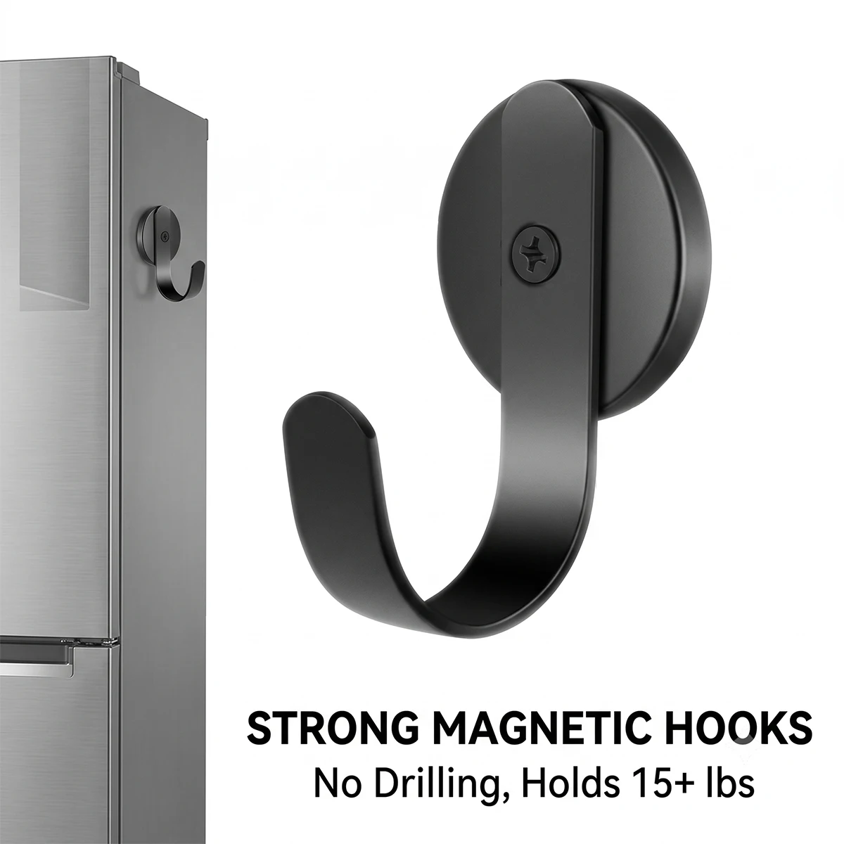 Anti-Scratch Rubber Coated Magnetic Hooks Heavy Duty for Cruise Cabin Refrigerator Kitchen Organizer Storage Hooks