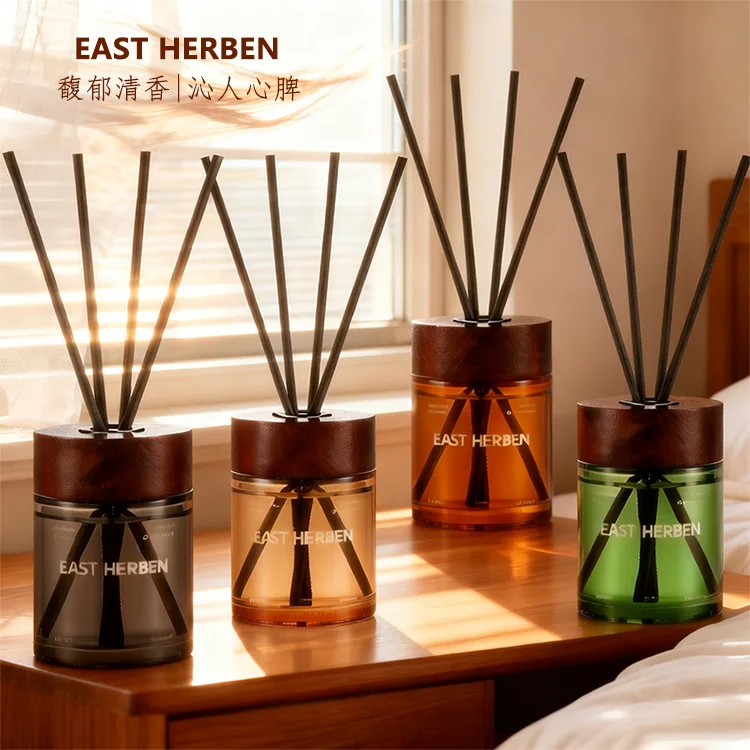 Premium Selected Reed Diffuser Fireless Aromatherapy Plant Essential Oil Long Lasting Scent Home Bedroom Living Room Indoor Deco