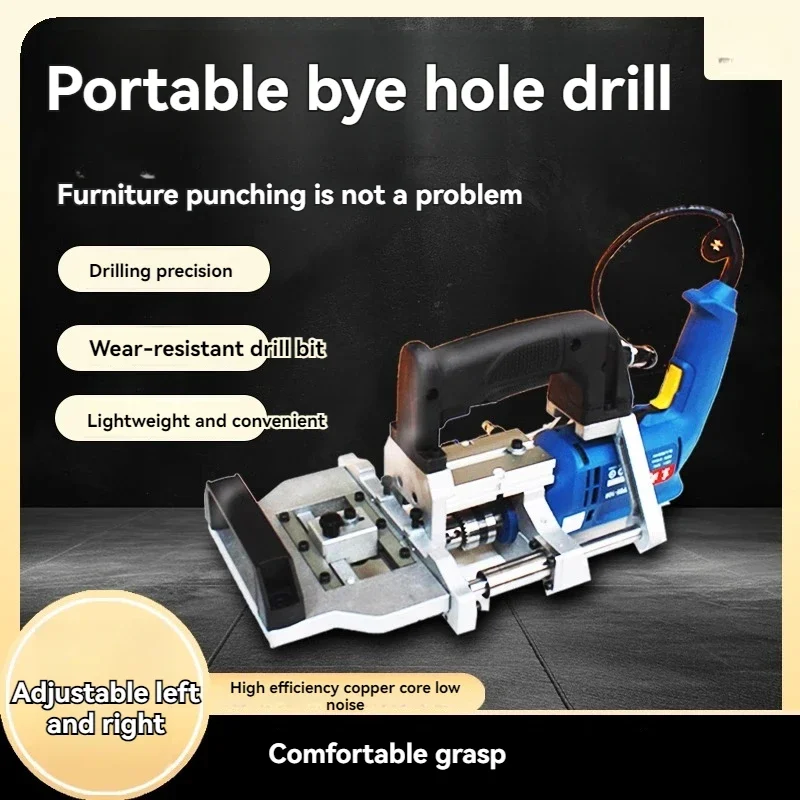 Pneumatic Side Hole Machine Horizontal Drilling Panel Furniture Manual Oblique Hole Machine Horizontal Drilling Wood Tenon Punch