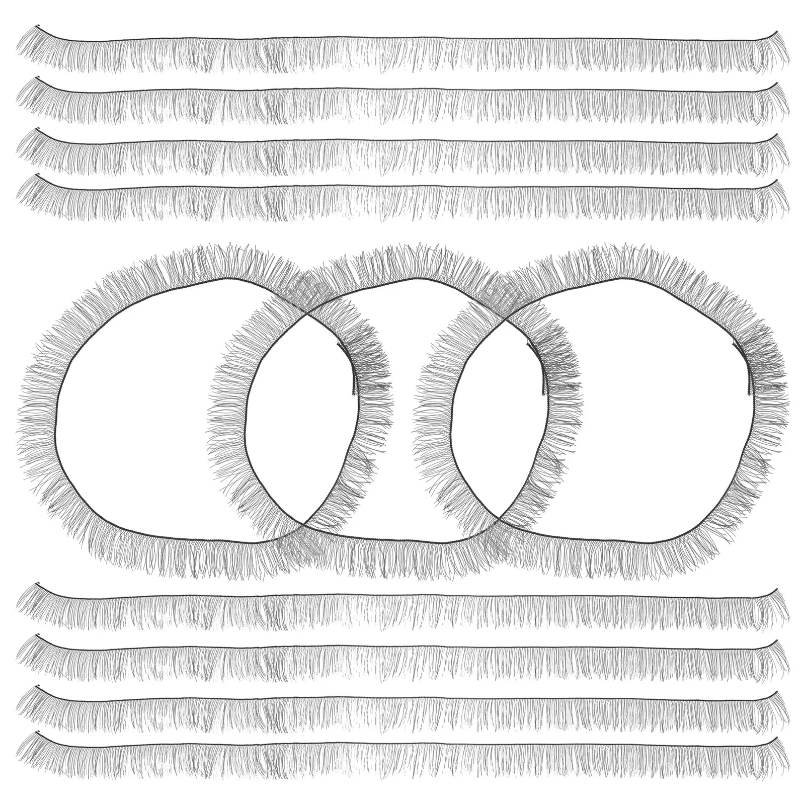 

30 Pcs Decorations Eyelash Strip Home Accessories Wispy Nylon Dollhouse Small Lashes