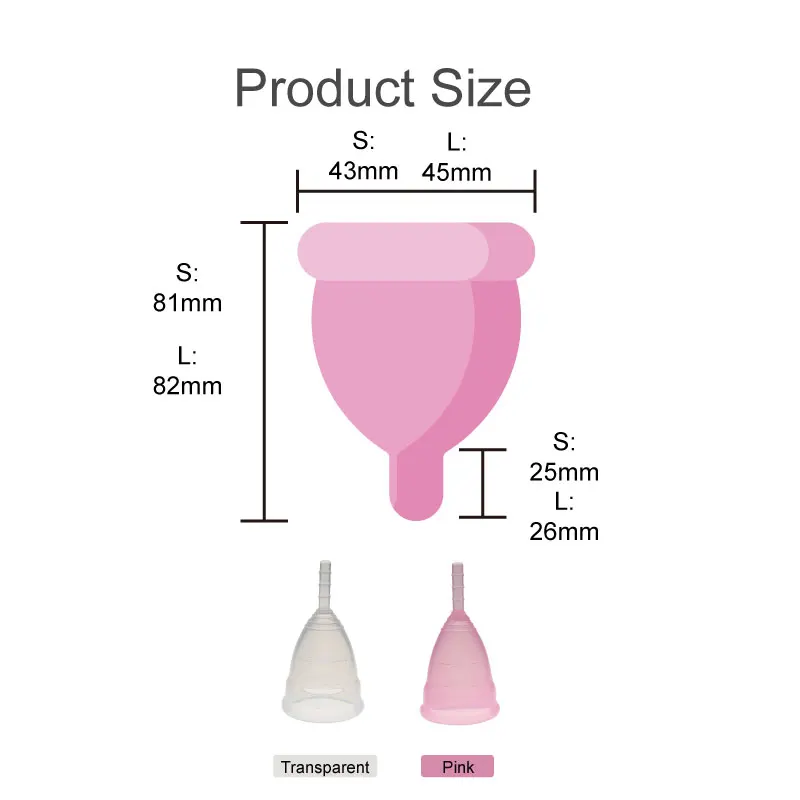 Reusable and Eco-friendly Copa Menstrual Period Cup with Foldable Case Sterilization Kit Feminine Hygiene Products for Lady