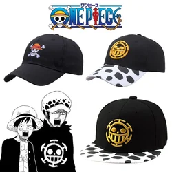 ONE PIECE Law Luffy Baseball Cap for Men and Women Fashion Embroidery Hat Cotton Soft Top Caps Casual Retro Snapback Hats Unisex