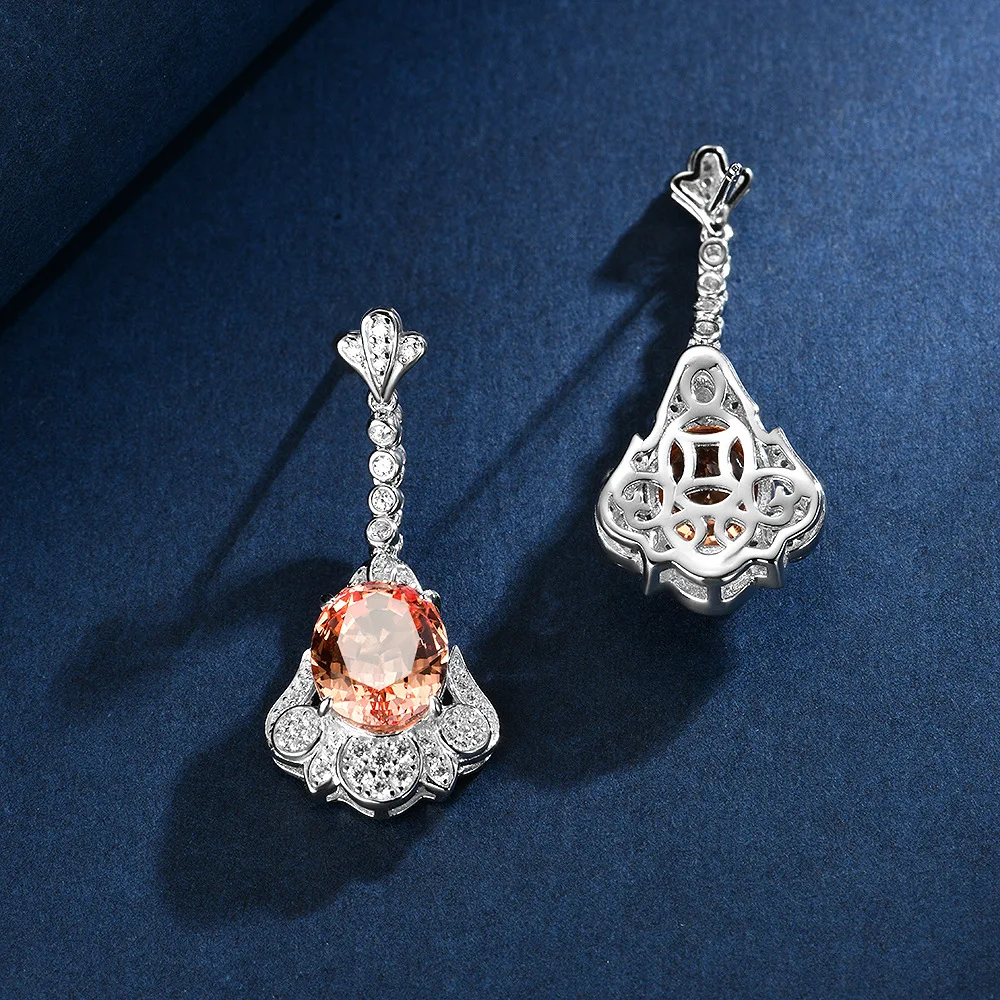 

Новое серебряное ожерелье S925, 8 карат, яйцо в форме 10*12 мм, медсестра, синее сокровище, изумруд, универсальные модные серьги, свадебные украшения