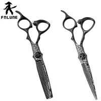 FnLune 6.0 Japan Steel Professional Hair Salon Scissors Cut Barber Accessories Haircut Thinning Shear Hairdressing Tool Scissors