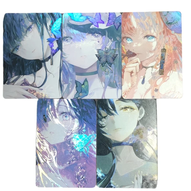 Genshin Impact Flash Card Raiden Shogun Nilou Furina Misono Mika Firefly Gem Series Anime Peripheral Game Collection Card Gifts