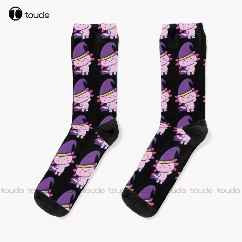 Axolotl Halloween Costume Socks Usa Socks Personalized Custom Unisex Adult Teen Youth Socks Halloween Christmas Fashion New Gift