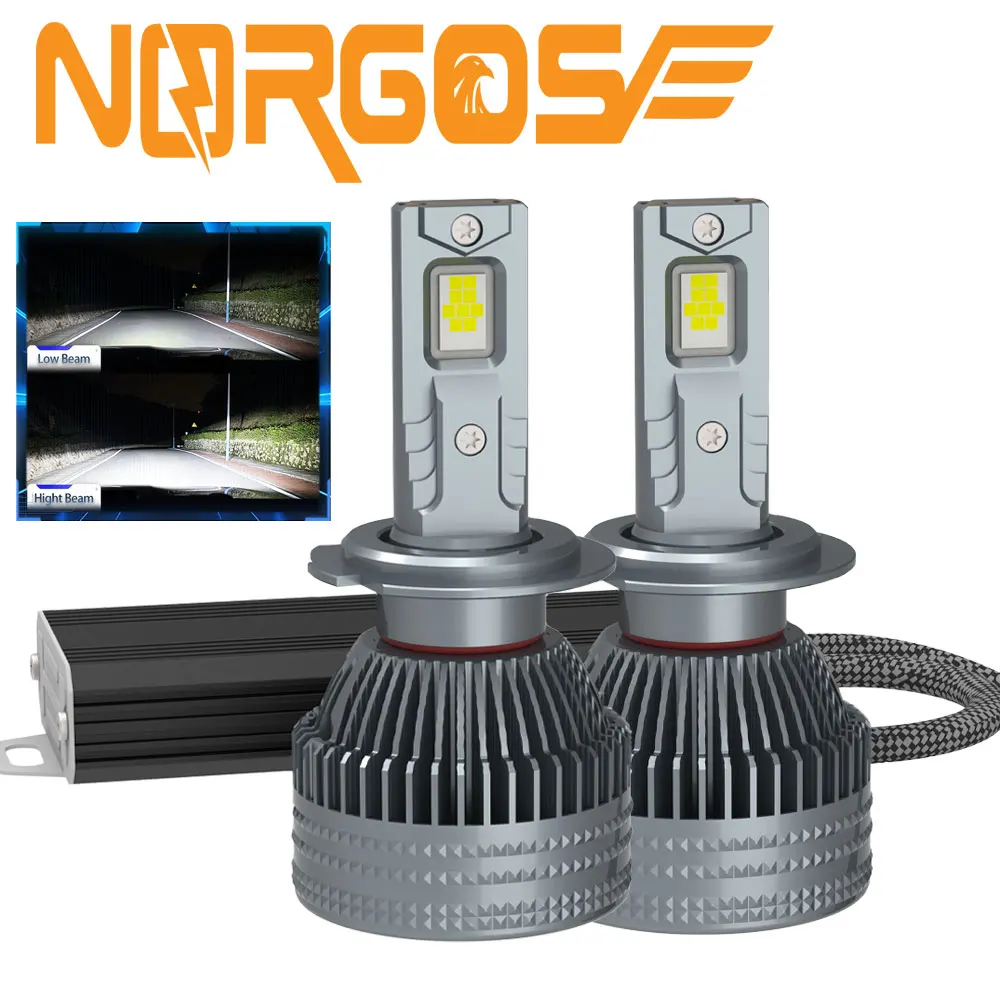 

NORGOS L70 216W 16000LM 2PCS H7 H4 H11 H1 LED Canbus Headlight Bulb 9005 HB3 9006 HB4 H3 H8 H9 9012 LED Lamp 12V Headlamp