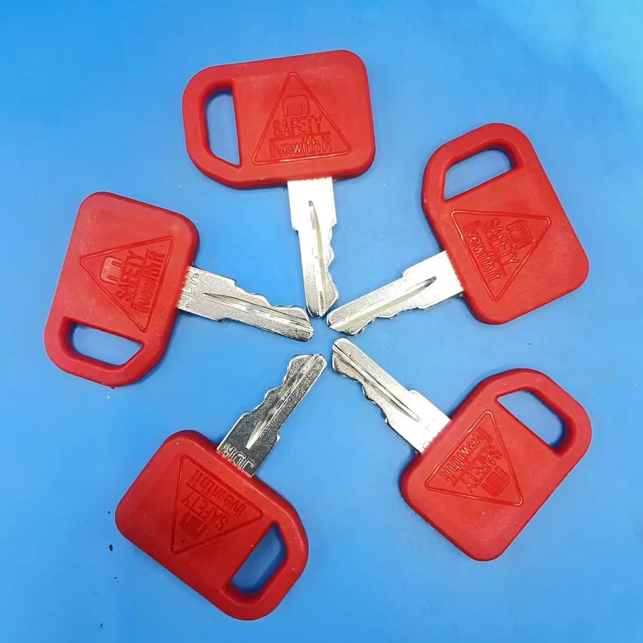 JDR 1/5/10PCS Excavator Keys for AT195302 AR51481 600 Loaders Backhoe Tractor Heavy Equipment Key