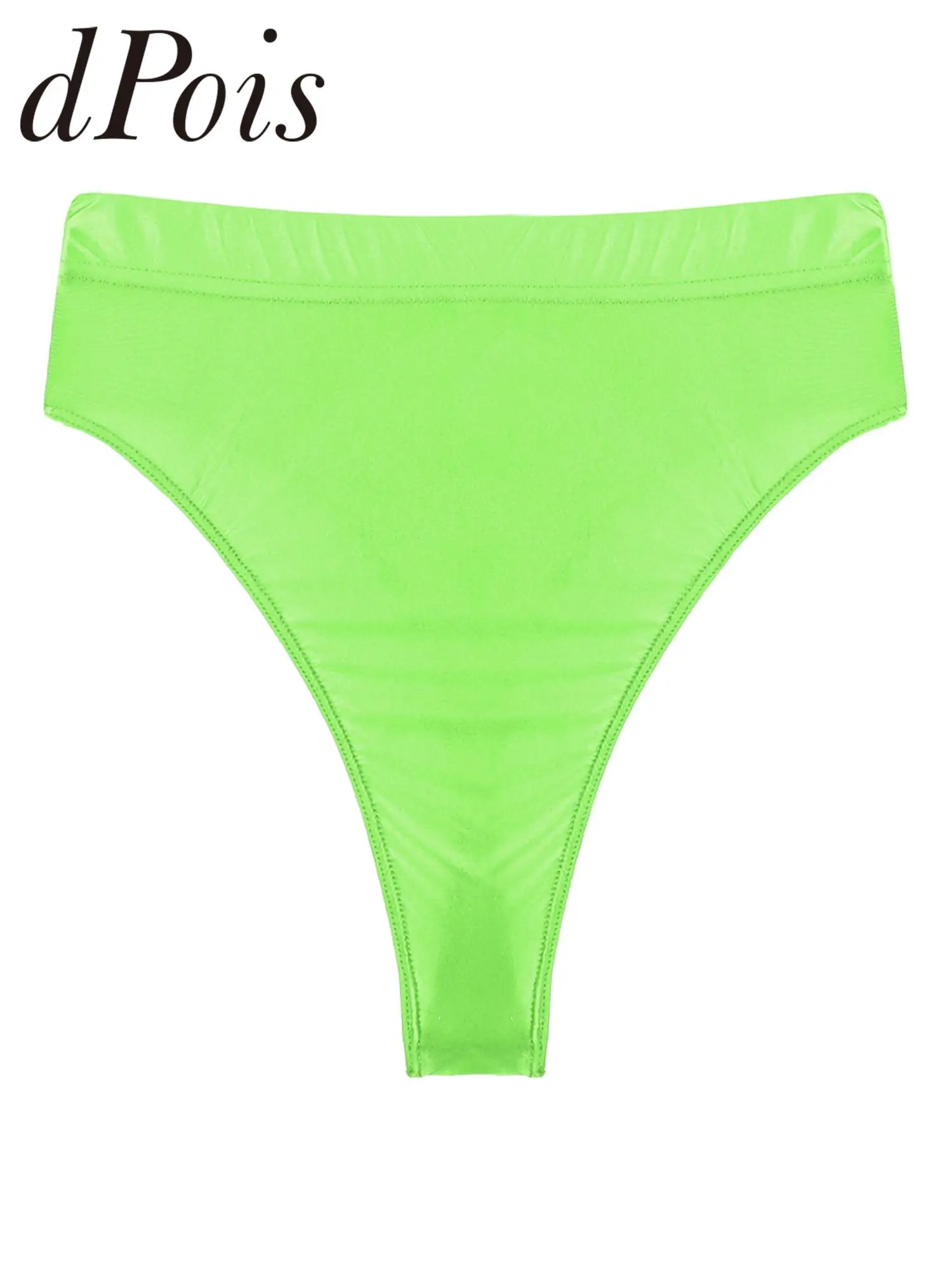 

Mens Glossy Swimwear Swimming Panties Underpants Beach Bathing Underwear Bulge Pouch Briefs High Waist Thong for Swim