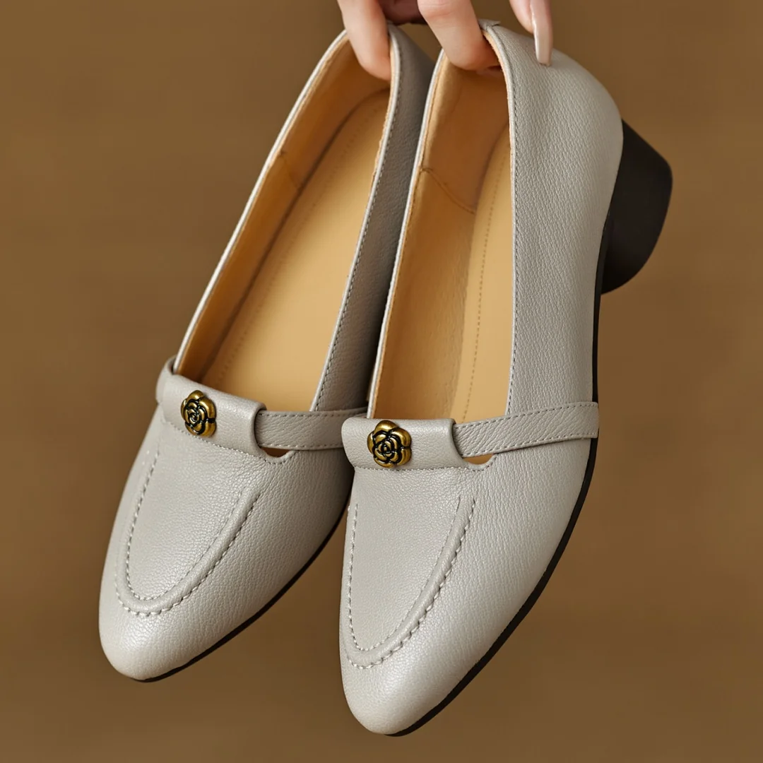 

Женские слипоны из овчины с круглым носком, высококачественные мягкие удобные повседневные женские повседневные лоферы на низком каблуке 3 см, хит продаж