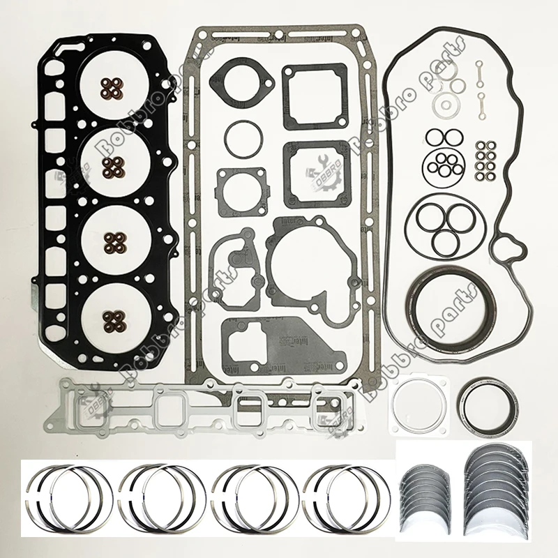 4TNE98 Overhaul Re-ring Kit With Full Gasket Piston Ring Bearing Set For Yanmar Engine Fit HYUNDAI Loader HSL810 Excavator R80