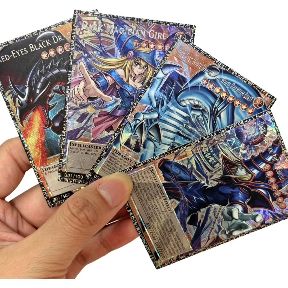 Yu-Gi-Oh! Sammlung DIY Proxy-Karten Weißes Phantomtier Dunkler Magier der Pharao-Servant GMR Englisch OVERFRAME Nicht Original