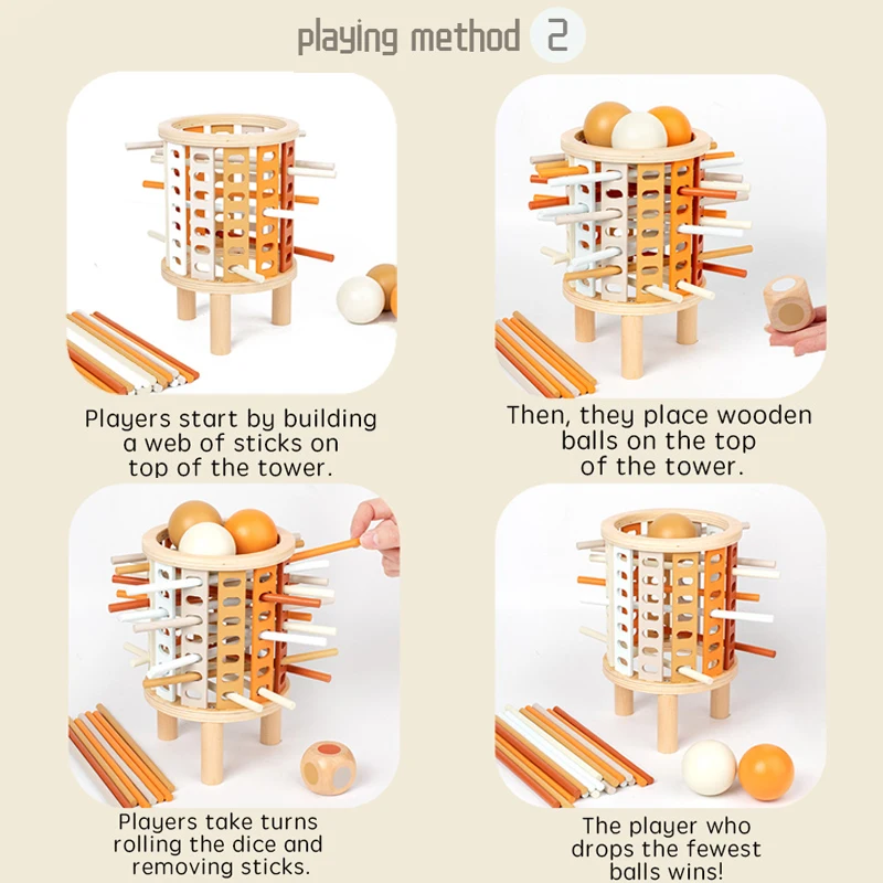 เด็ก BALANCE Tower Pick Up ไม้ Sticks เกมกระดานสังคม Logic Thinking Challenge เกมสมองคณิตศาสตร์นับทางปัญญาของเล่นของขวัญ