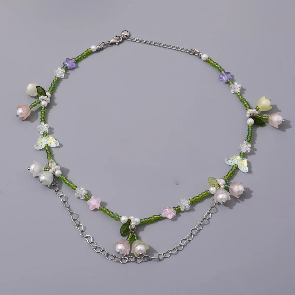 40Pcs 9*7mm Small Lily Of The Valley Flower Beads Acrylic Colorful Material Handmade Jewelry Making Accessories