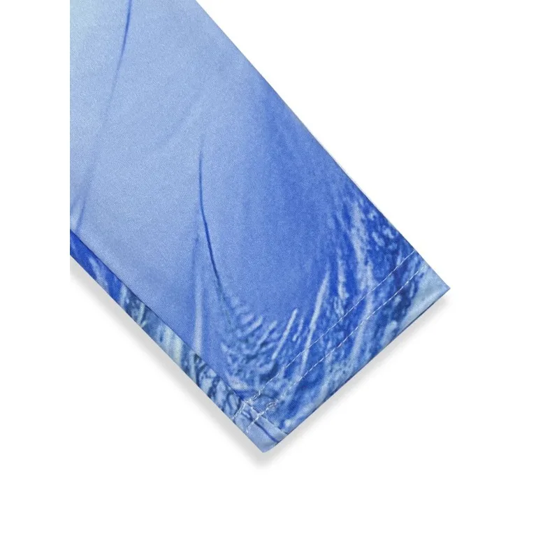 ชุดเดรสยาวถึงข้อเท้าพิมพ์ลายฟีนิกซ์ 3 มิติสีสันสดใส ชุดเดรสลำลองริมทะเลสำหรับวันหยุดกลางแจ้ง ทันสมัยและสง่างาม