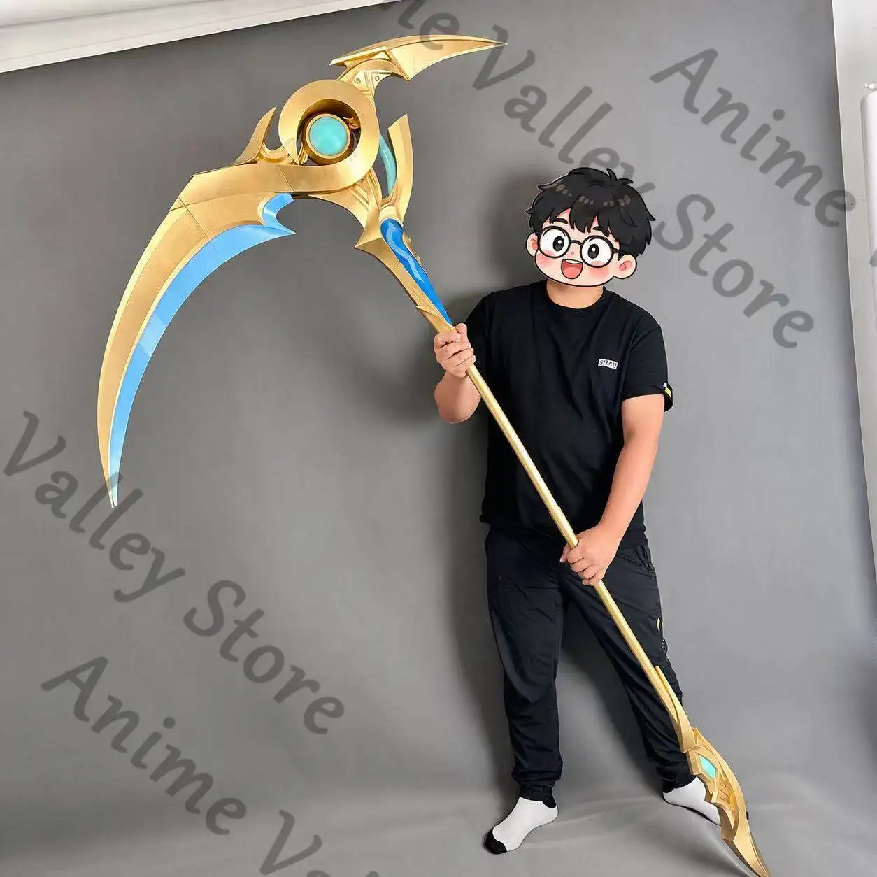 

Anime Wuthering Waves LUUK HCRSSCN Cosplay Sickle Weaponry Prop Cartoon Scythe Armament Comic Exhibition Props Equipment Gift