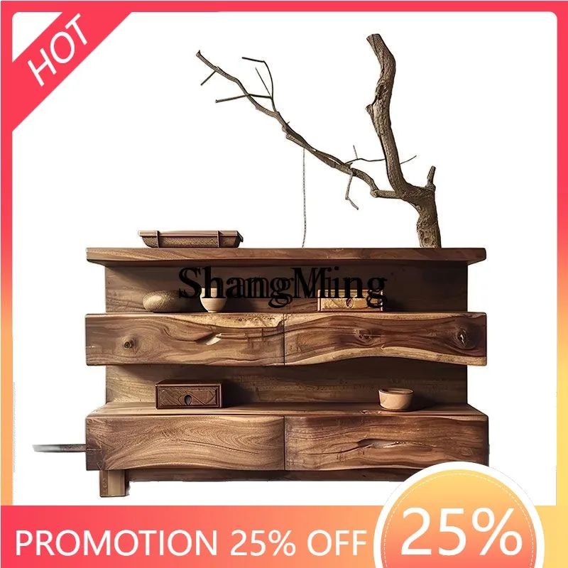 

FG новая модель шкафа на крыльце из цельного дерева в стиле ретро, китайские ювелирные изделия, рабочий стол, старый шкафчик большой емкости, многослойный дом для проживания в семье